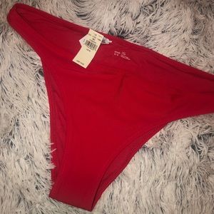 Aerie red low-rise bikini bottoms